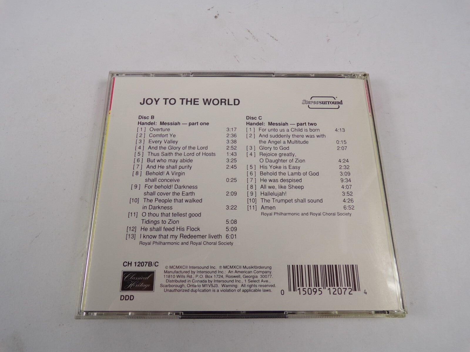 Sorround Sound Joy To The World Hamdel: The Messiah Overture - Comfort Ye CD#51