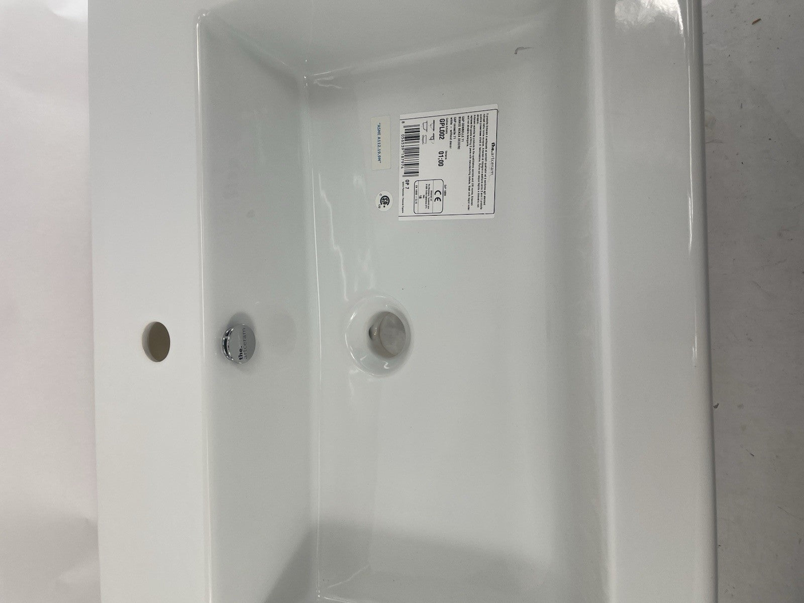Artceram GAP 71 GPL002 Encased Sink 71 x 51 Glossy White Bathroom Water Basin