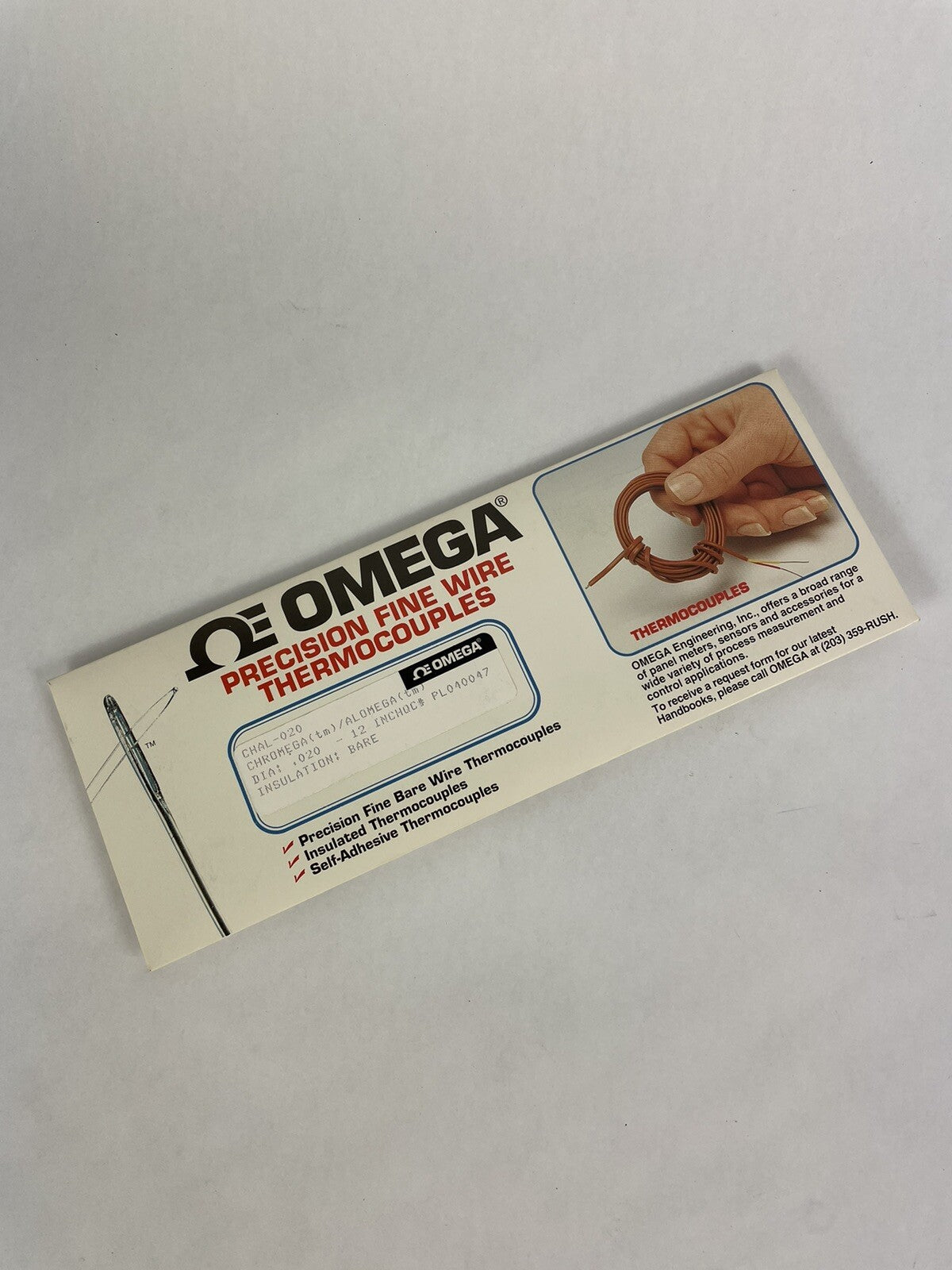 Omega Engineering CHAL-020-BW, K-Type Thermocouples