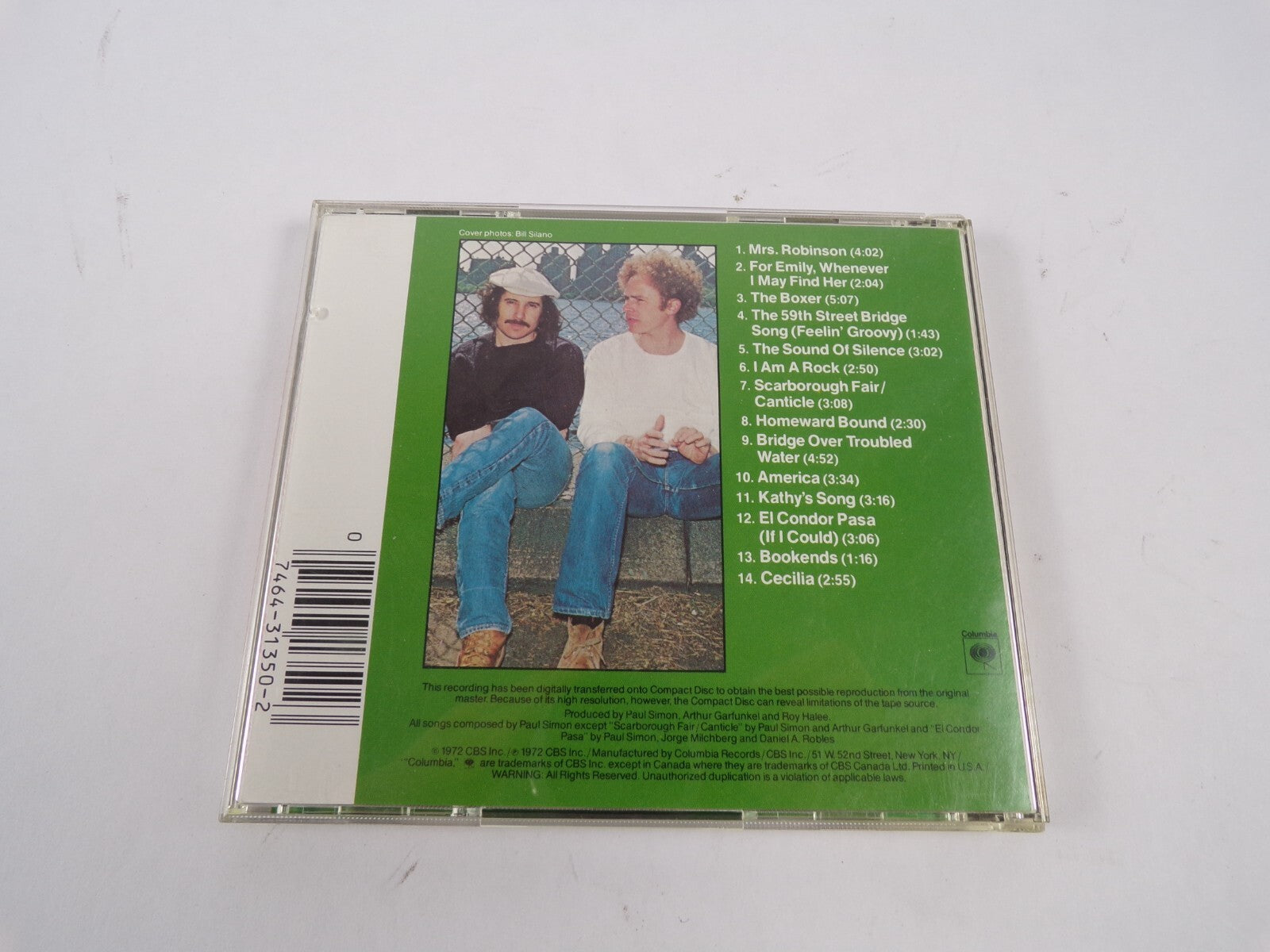 Simon And Garfunkels Greatest Hits Mrs Robinson The Boxer Homeward Bound CD#47