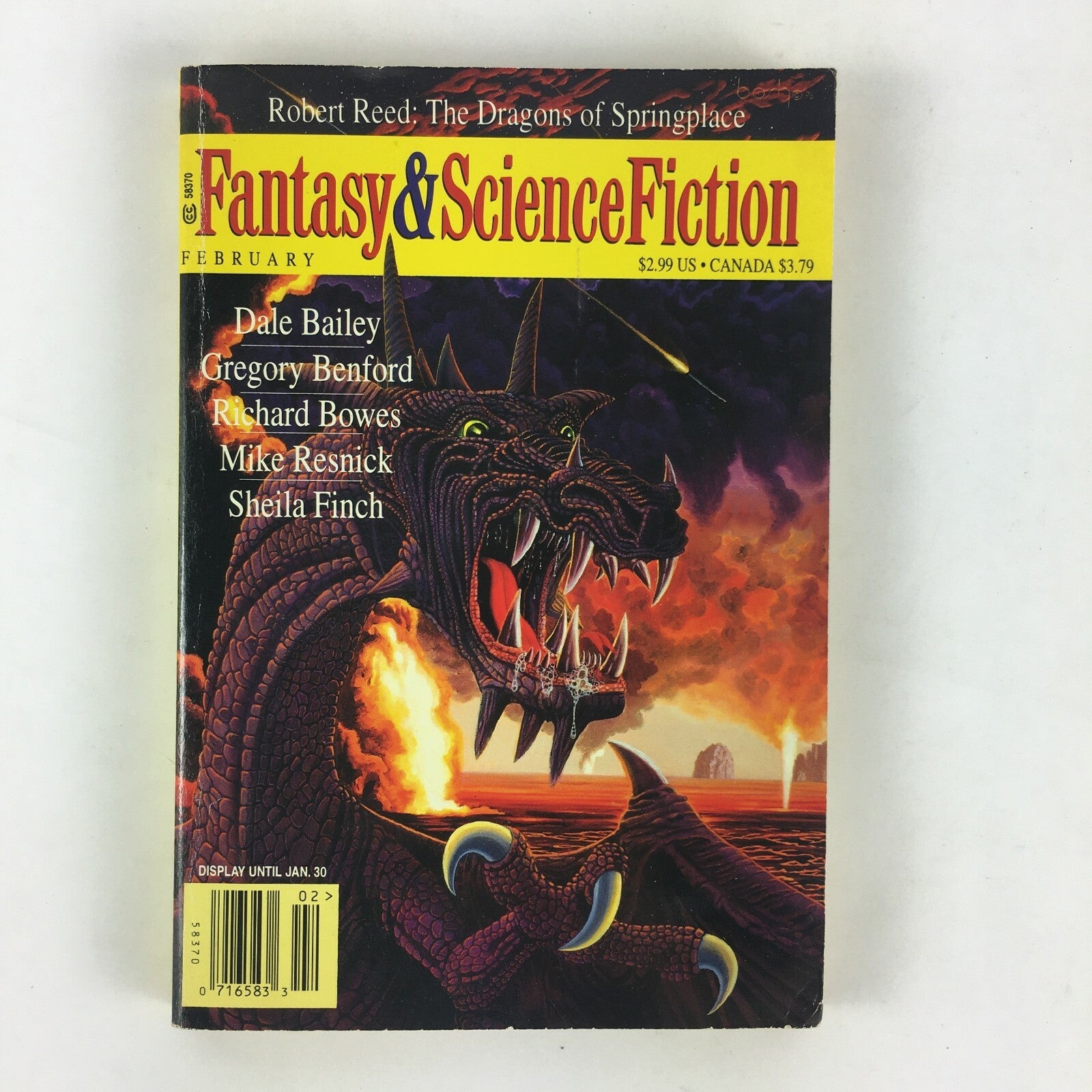 Feb Fantasy & Science Fiction Dale Bailey Richard Bowes Sheila Finch Robert Reed