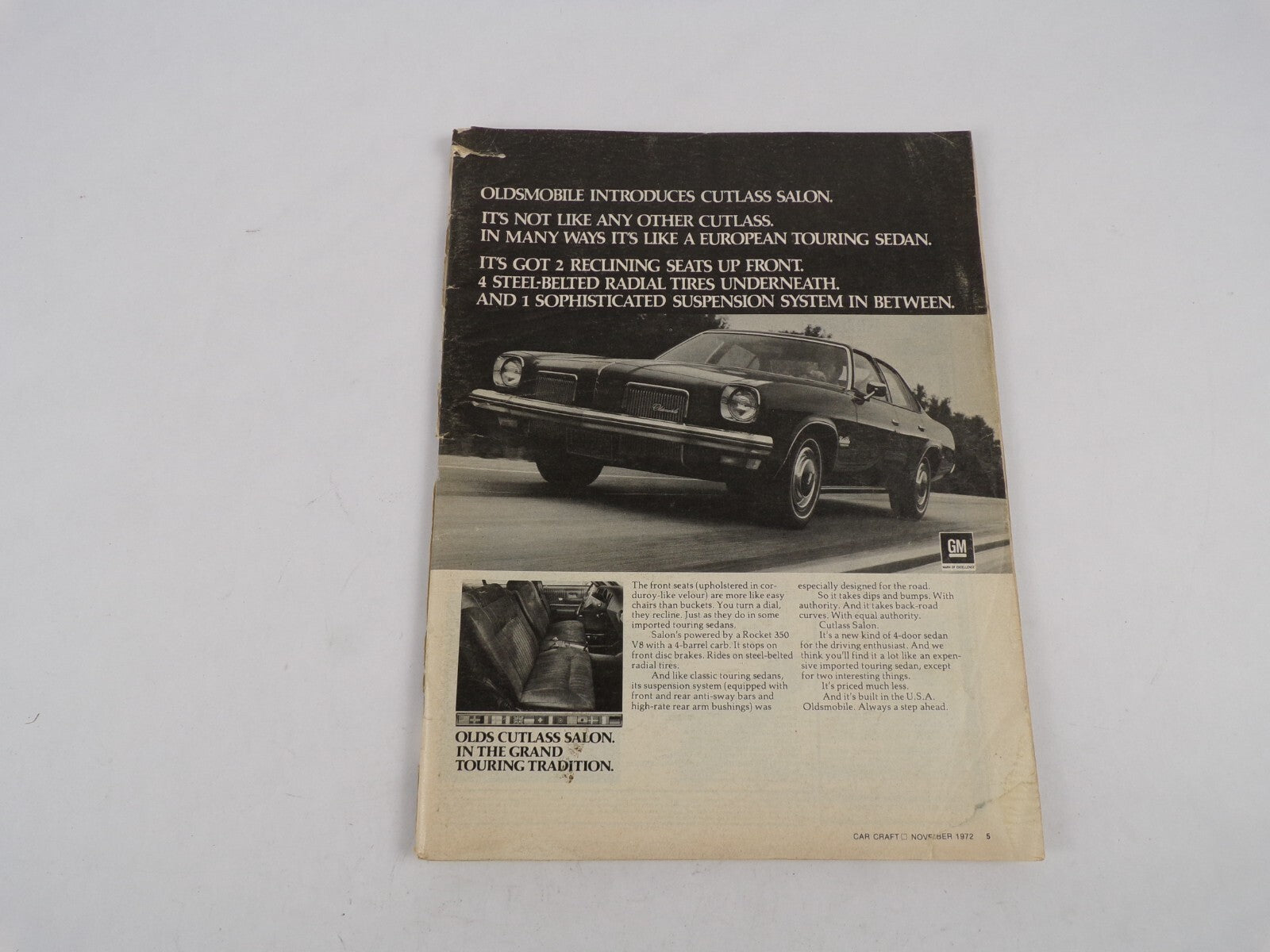 November 1972 Car Craft Oldsmobile Introduces Cutlass Salon, Its Not Like Any