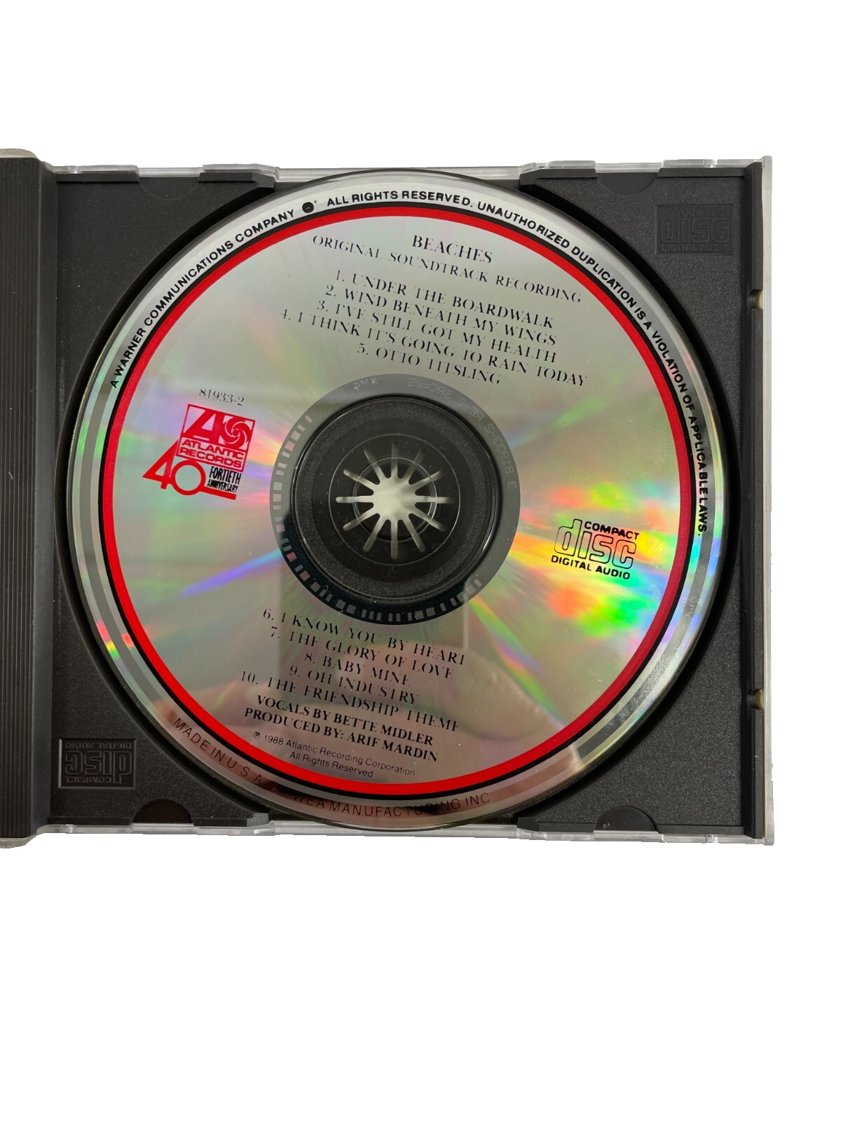 Bette Midler Beaches Under The Boadwalk Wind Beneath My Wings Baby Mine CD#37