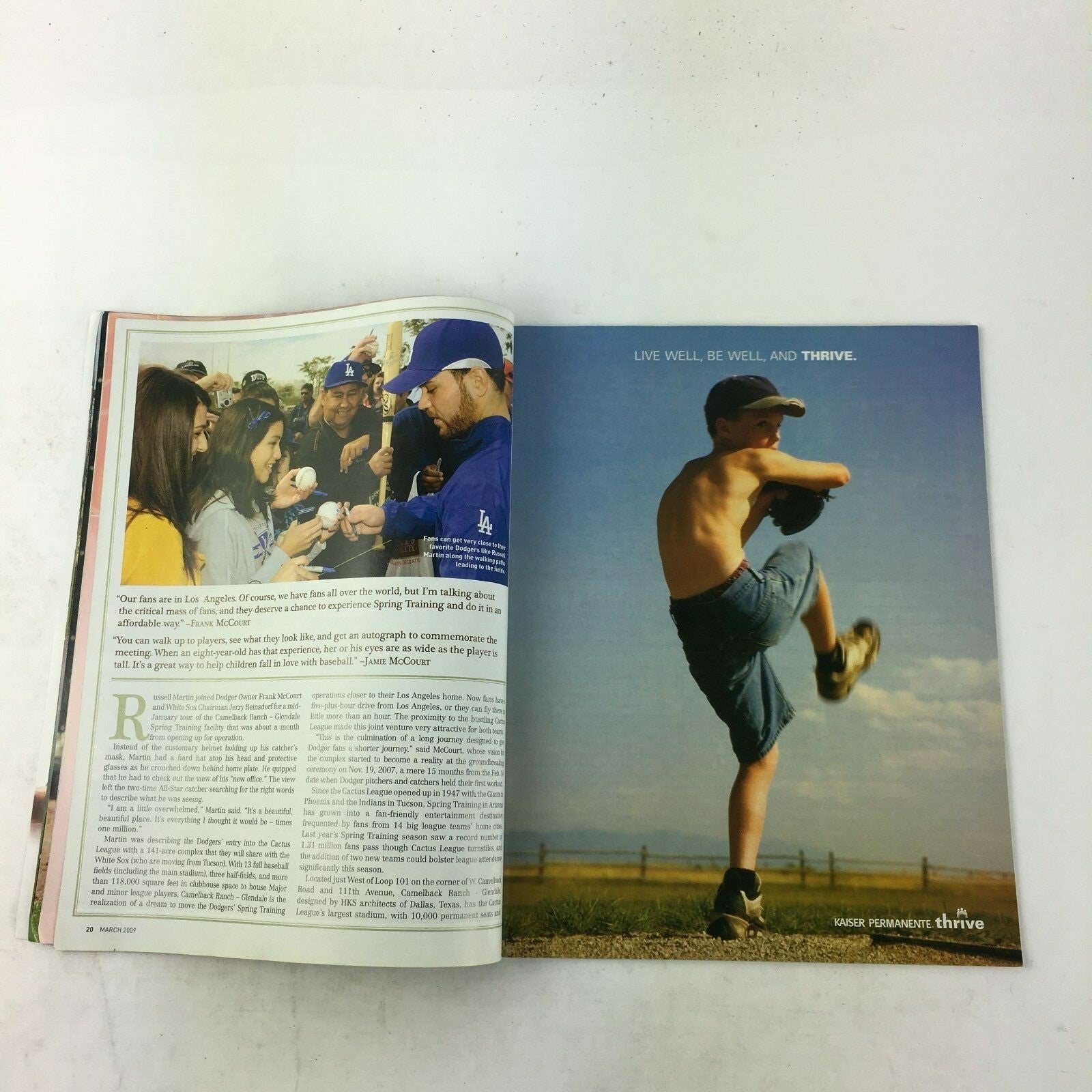 2009 Dodgers Magazine Raising Arizona Camelback Ranch Glendale Spring Training