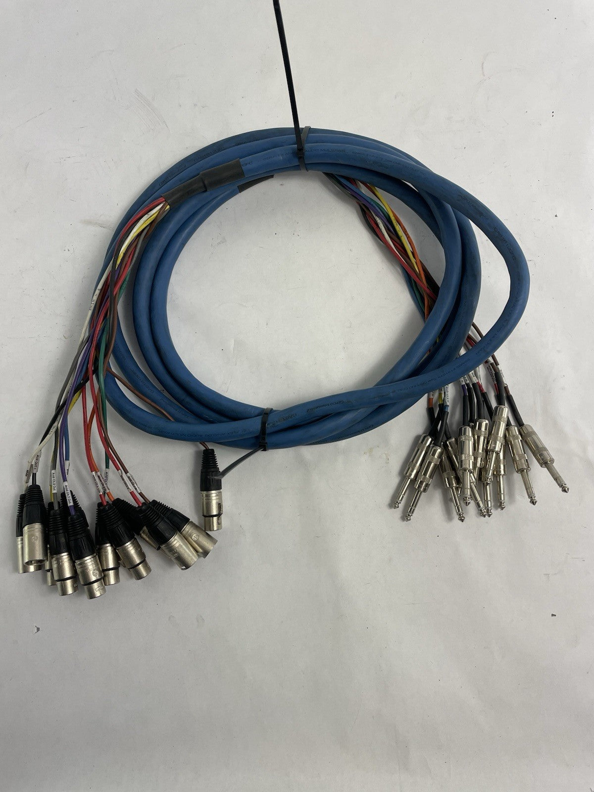 GEPCO 12 Channel Male 1/4" Phone to 3-Pin Neutrik XLR Female Male Snake Cable