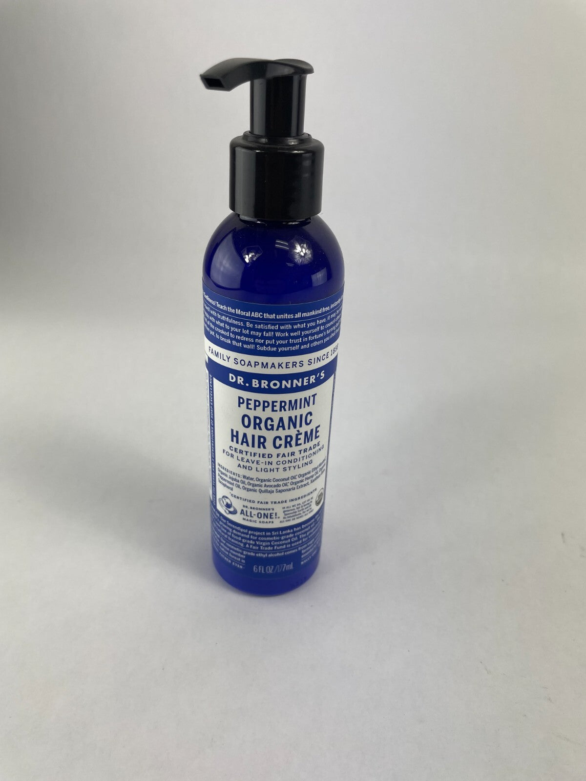Dr.Bronner's Peppermint Organic Hair Creme For Leave- In Conditioning