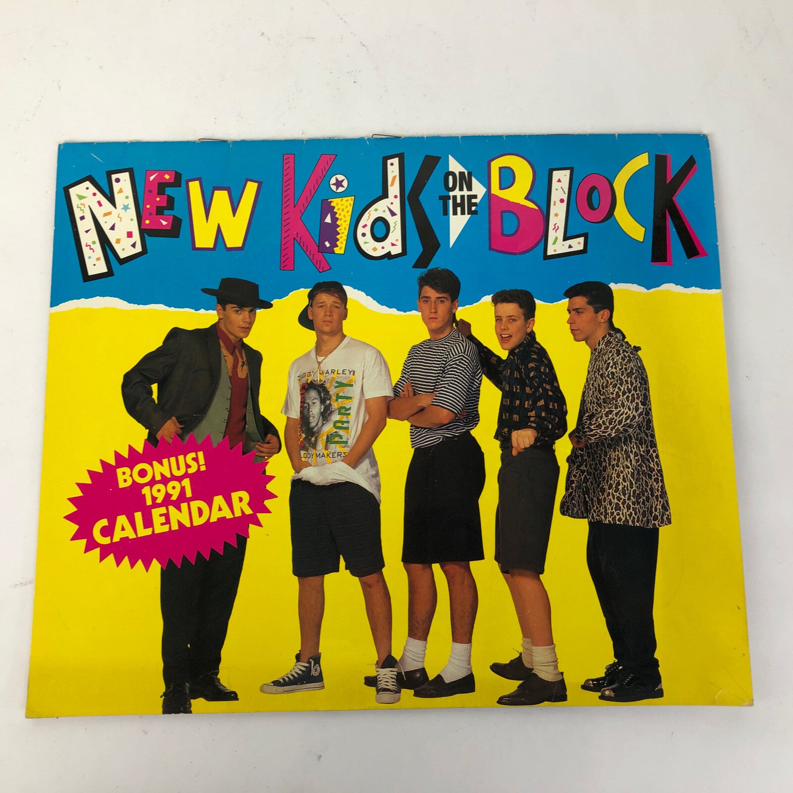 1991 New Kid on the Block Bonus 1991 Calendar USA NKOTB - LOOK