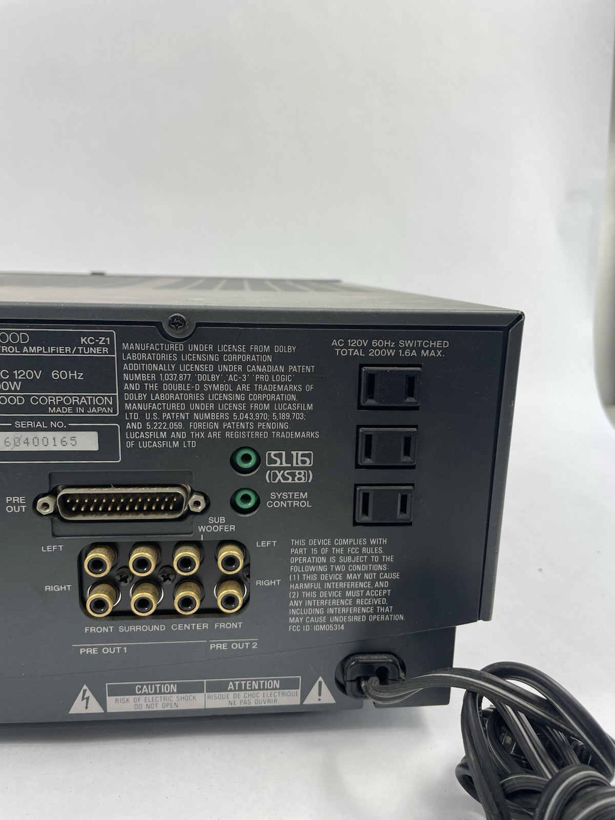 Kenwood KC-Z1 AV Control Pre-Amplifier Tuner - No Remote
