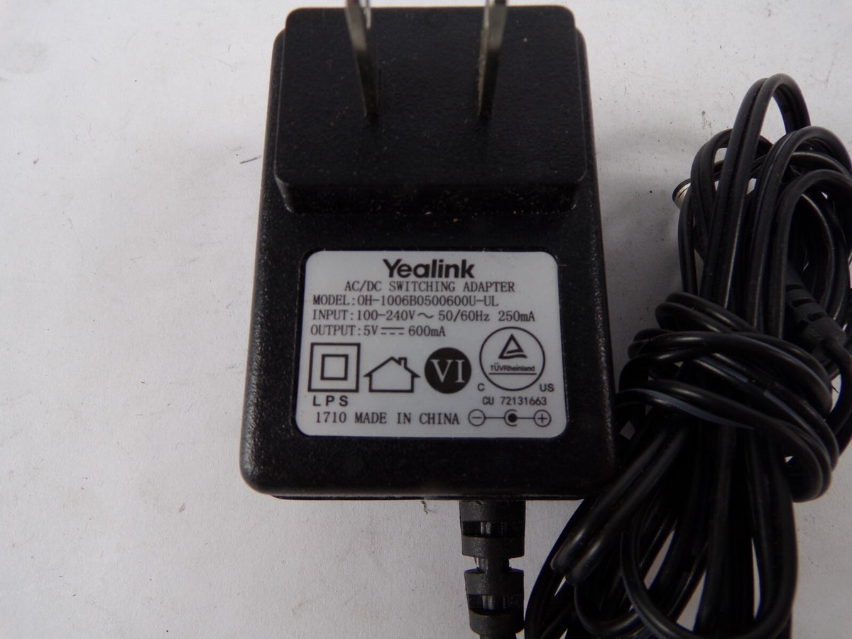 Genuine Yealink OH-1006B0500600U-UL Output 5 V 600mA Power Supply Adapter A43