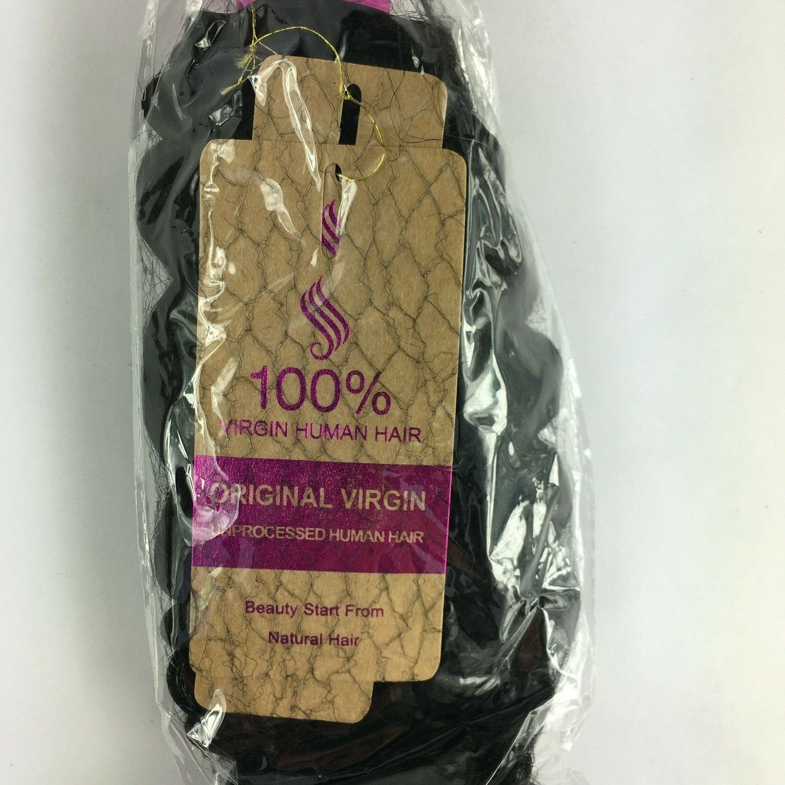 Brand New 100% Virgin Human Unprocessed Hair Size 16" Curly Style Black A2