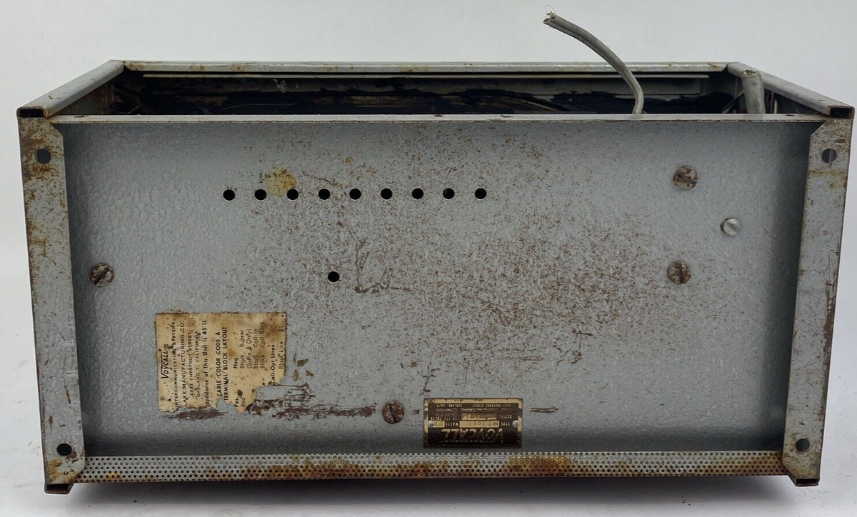 Vintage " Voycall " Tube Office Intercom - Parts or Repair - as IS -LOOK