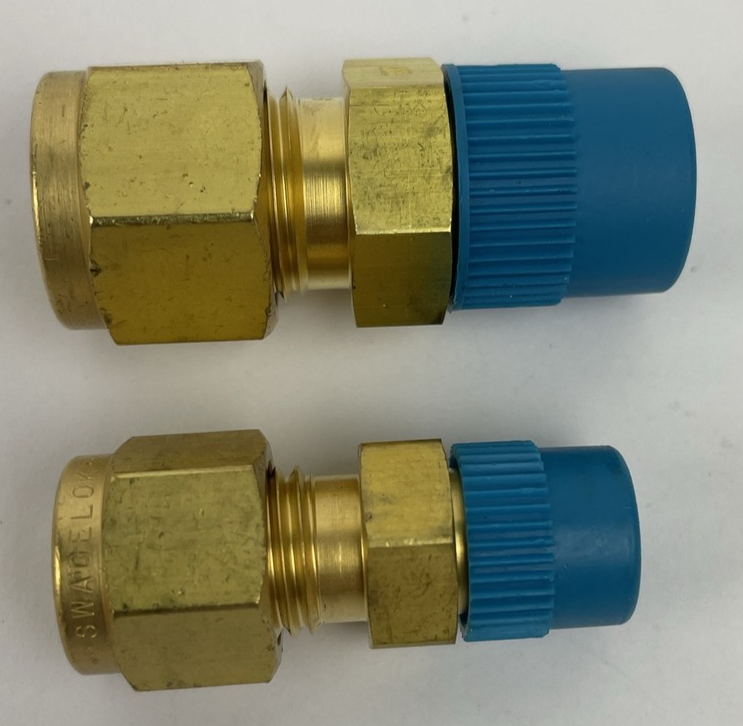 2 x Swagelok Brass Union, 3/8" OD Tube, B-600-6 + More LOOK