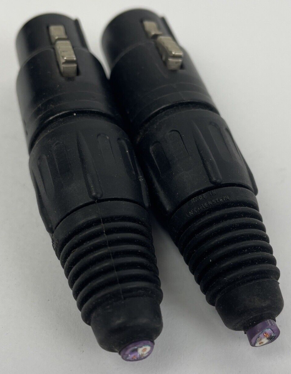 Lot of 2 x OEM NEUTRIK 3 - Pin XLR Female Audio Connection Connector - Black