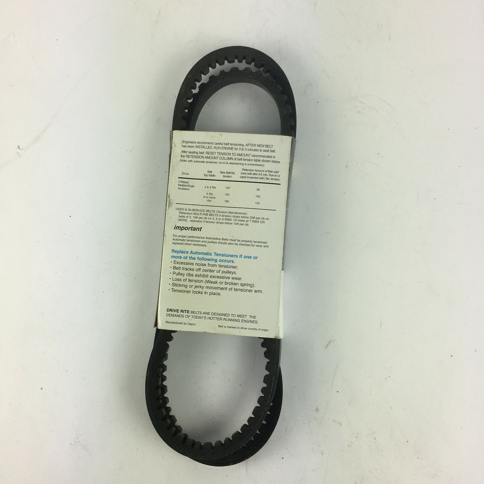 Genuine Drive Rite Automotive V-Belt Tensioner 5060760DR-6PK1930 A6