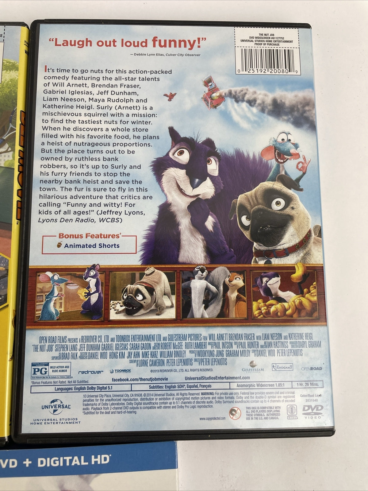 Lot of 3 Dreamworks DVD Movies Bee Movie, The Secret Lives of Pets, The Nut Job