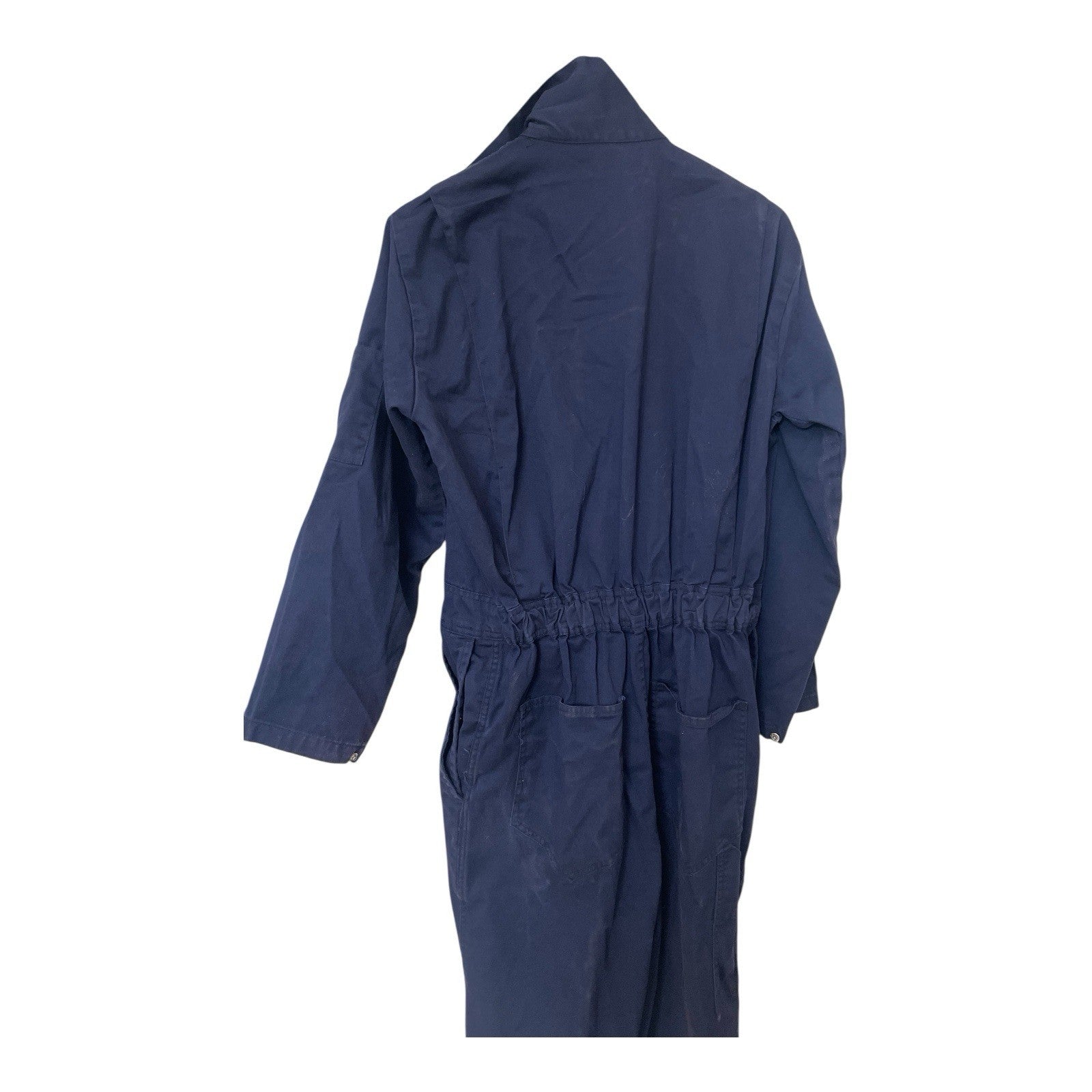 Palmer Safety Coveralls Mens 34/ 36 Small Navy Cotton Work Zip Front Jumpsuit