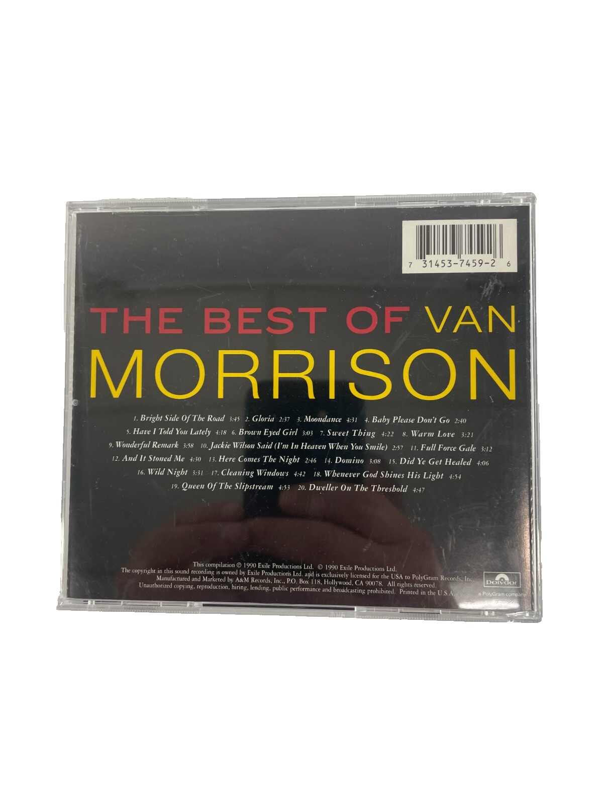 The Best of Van Morrison Bright Side Of The Road Gloria Moondance CD#10