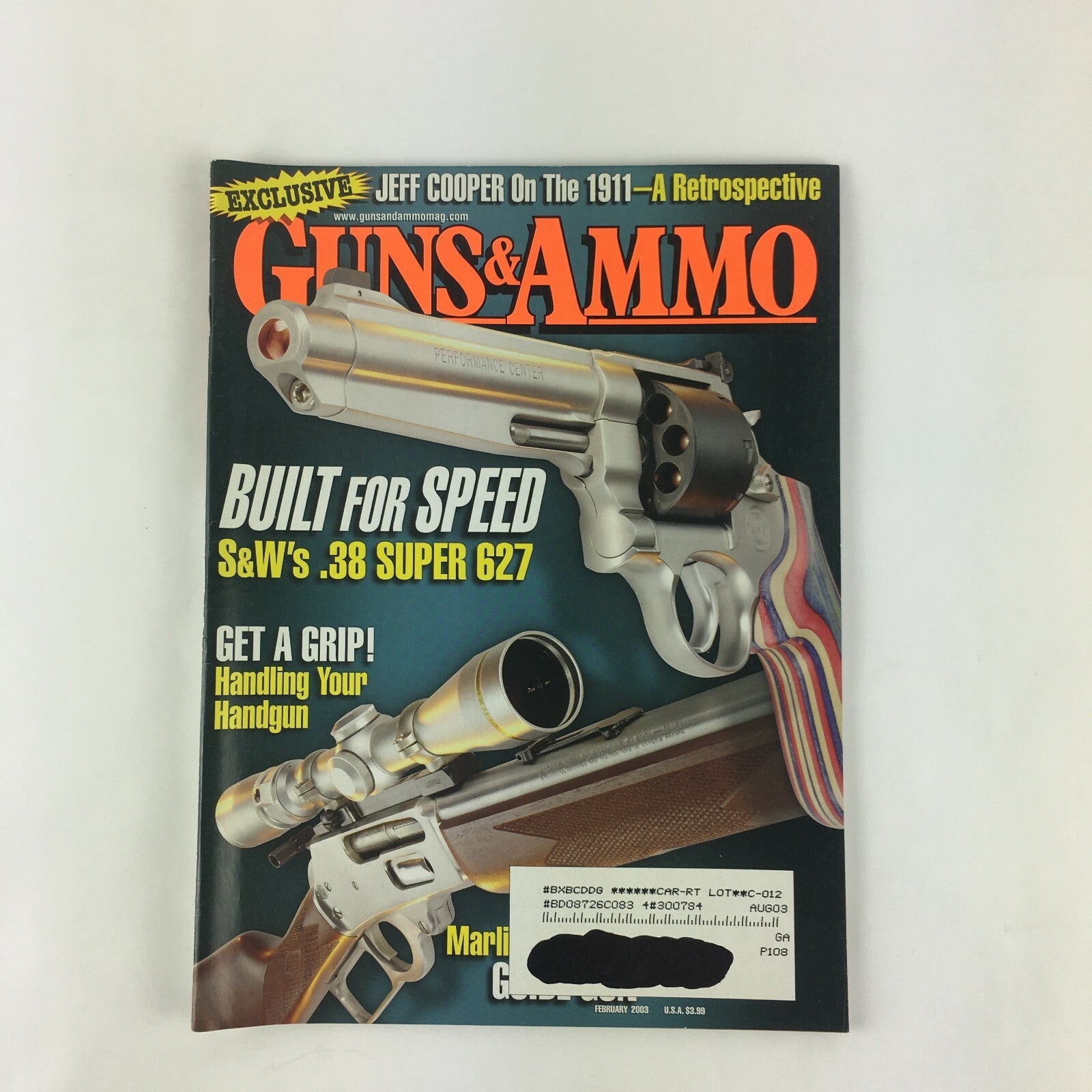 February 2003 Guns&Ammo Magazine Built For Speed S&W's .38 Super 627 Jeff Cooper
