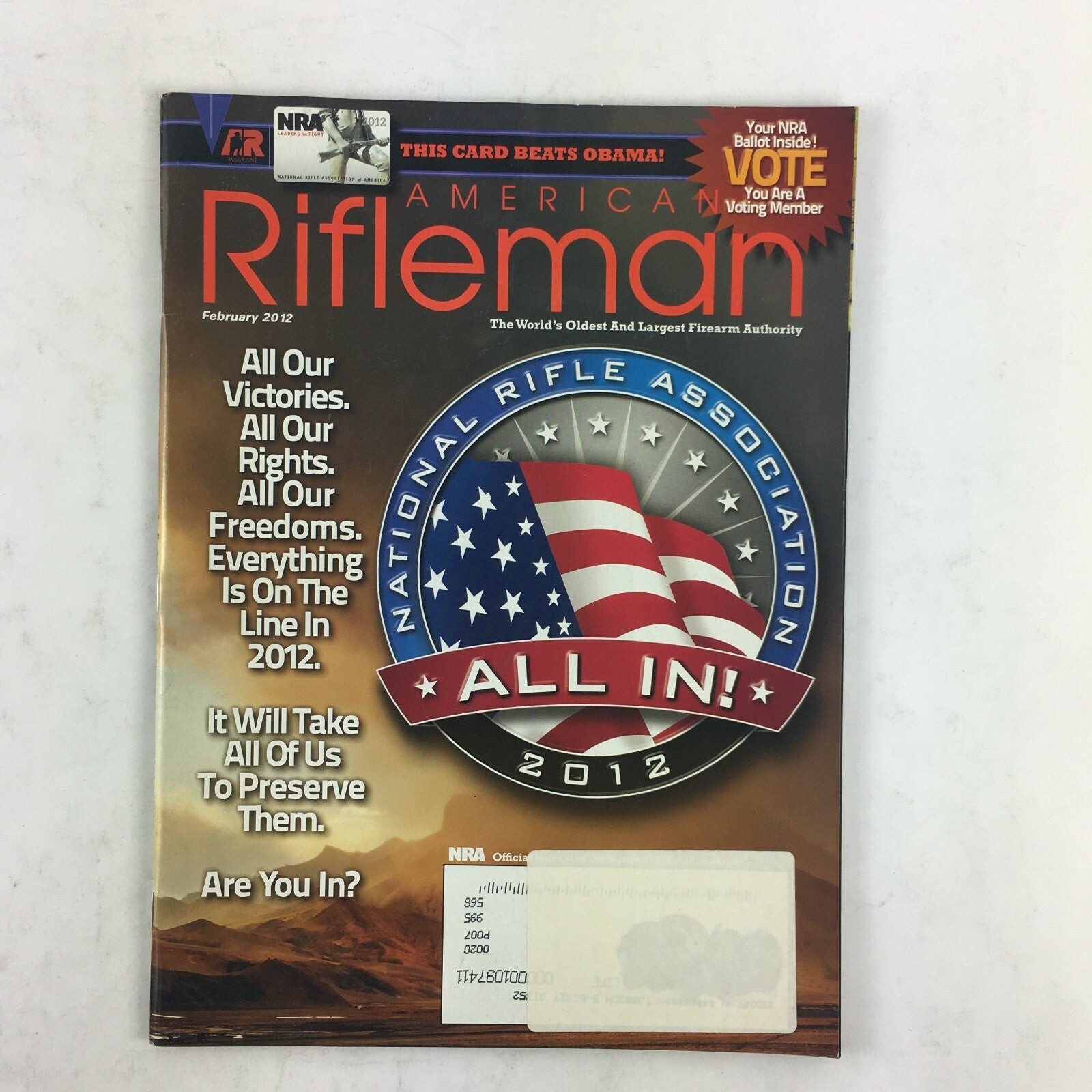 February 2012 American Rifleman Magazine National Rifle Association All in 2012