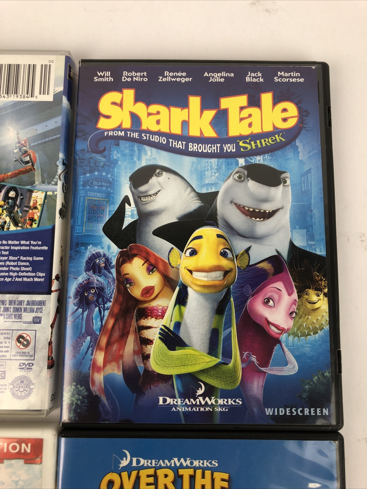 4 x DreamWorks DVD LOT - Shark Tale, Surf's Up, Robots, Over the Hedge *VGC