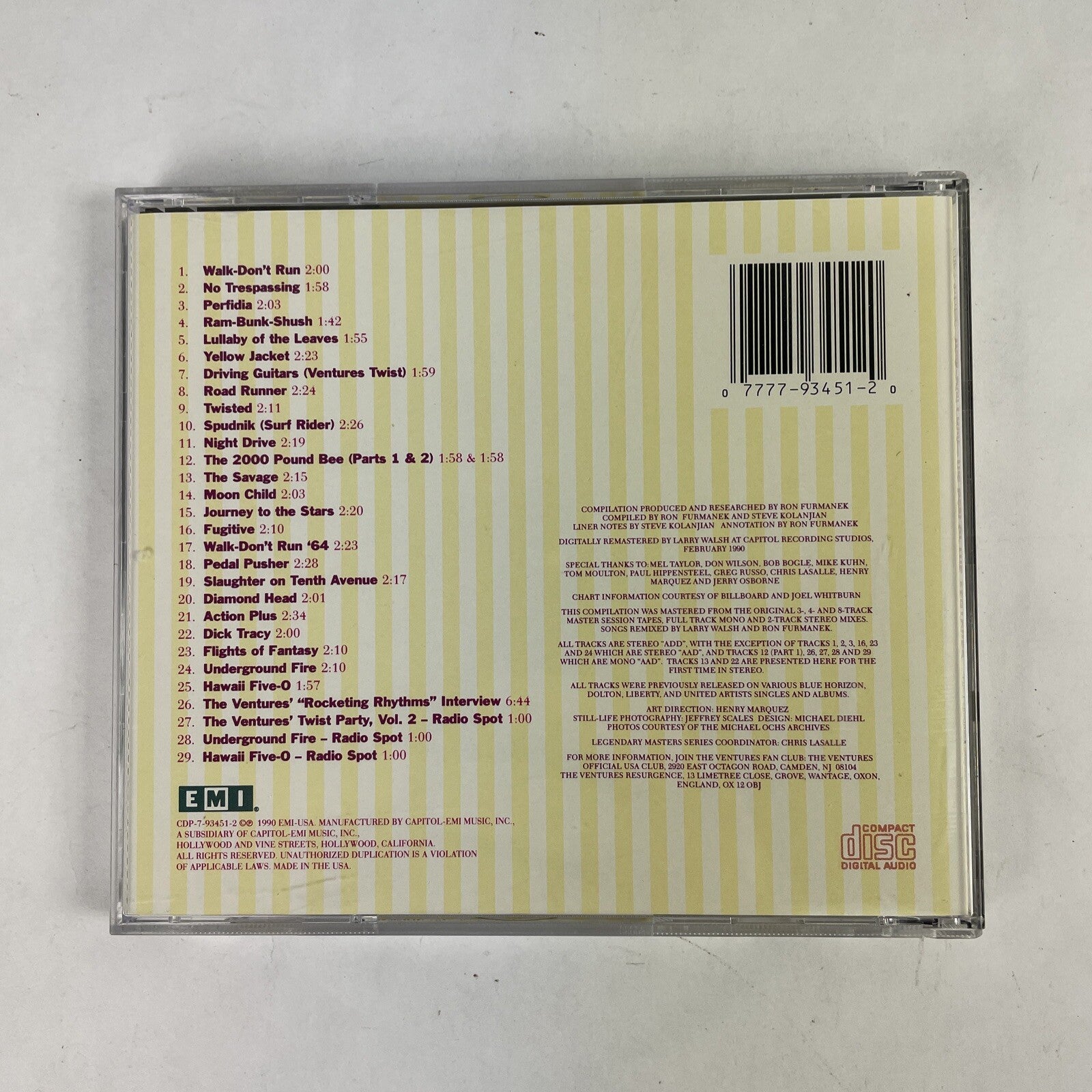 The Best Of The Ventures- Walk-Don't Run CD (P793451-2) CD #17