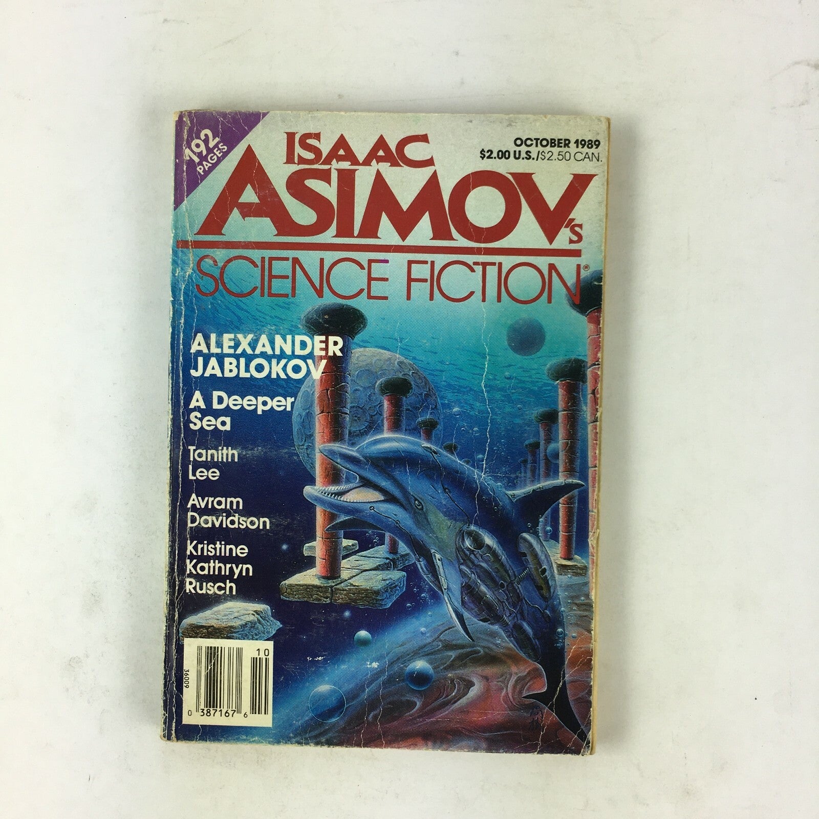 October 1989 Isaac Asimov's Science Fiction Magazine AlexanderJablokov TanithLee