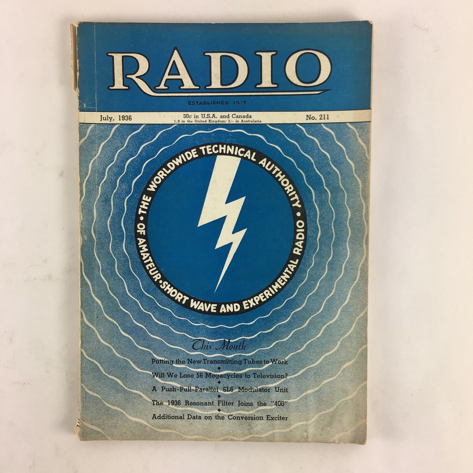 July 1936 Radio Magazine A Push Pull Parallel 6L6 Modulator Unit Resonant Filter