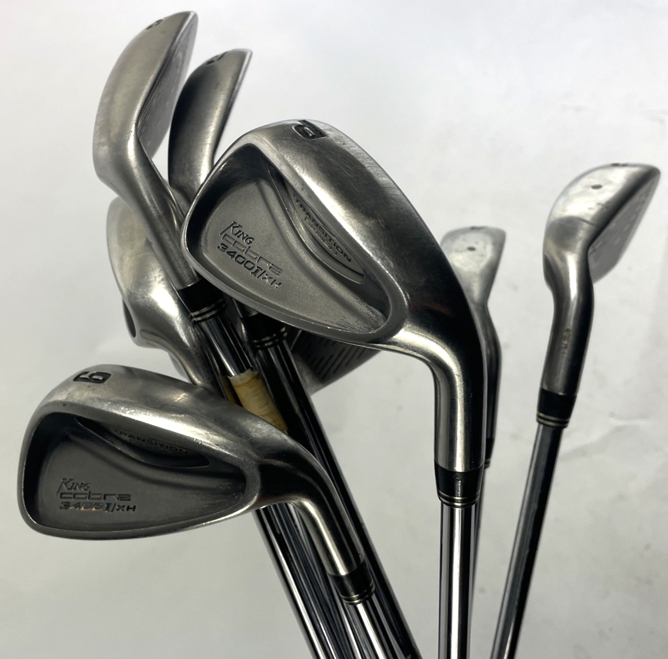10 x King Cobra Golf 3400I/XH Iron Set 3 - SW NS PRO Stiff Flex 1030H Right-Hand
