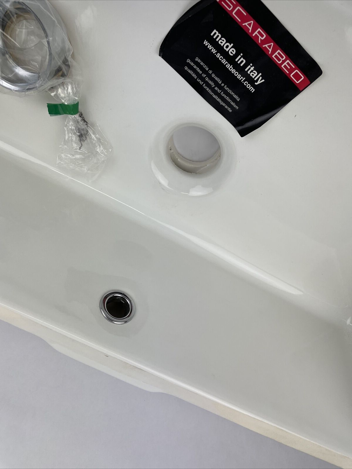 Nameeks Scarabeo 8091 No Hole 22-5/16" Ceramic Undermount Bathroom Sink White