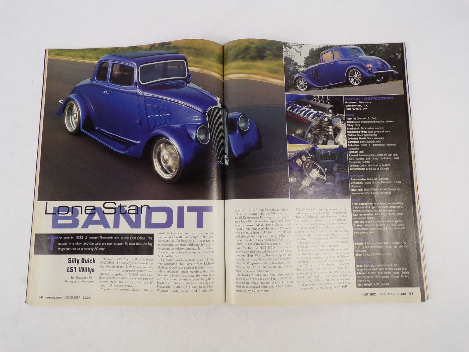November 2003 Hot Rod Magazine Ford's Baddest V-8 Ever Secrets Of The New 500HP