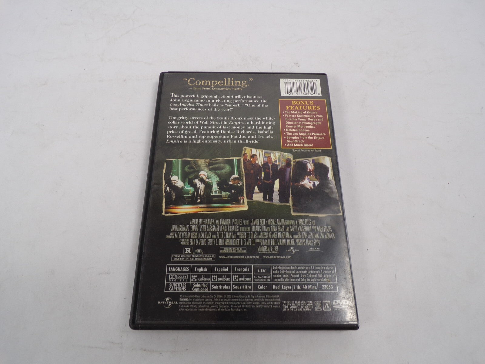 Empire Two Worlds Collide dJohn Leguizamos Powerful Action Thriller DVD Movies