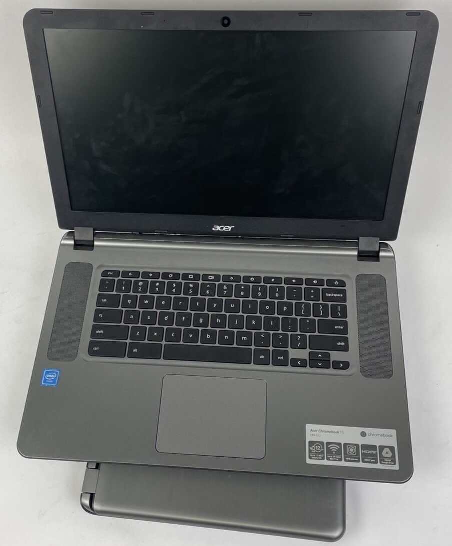 Lot of 2 x Acer Chromebook 15 - CB3-532 - Model N15Q9 - No Power Cords Included