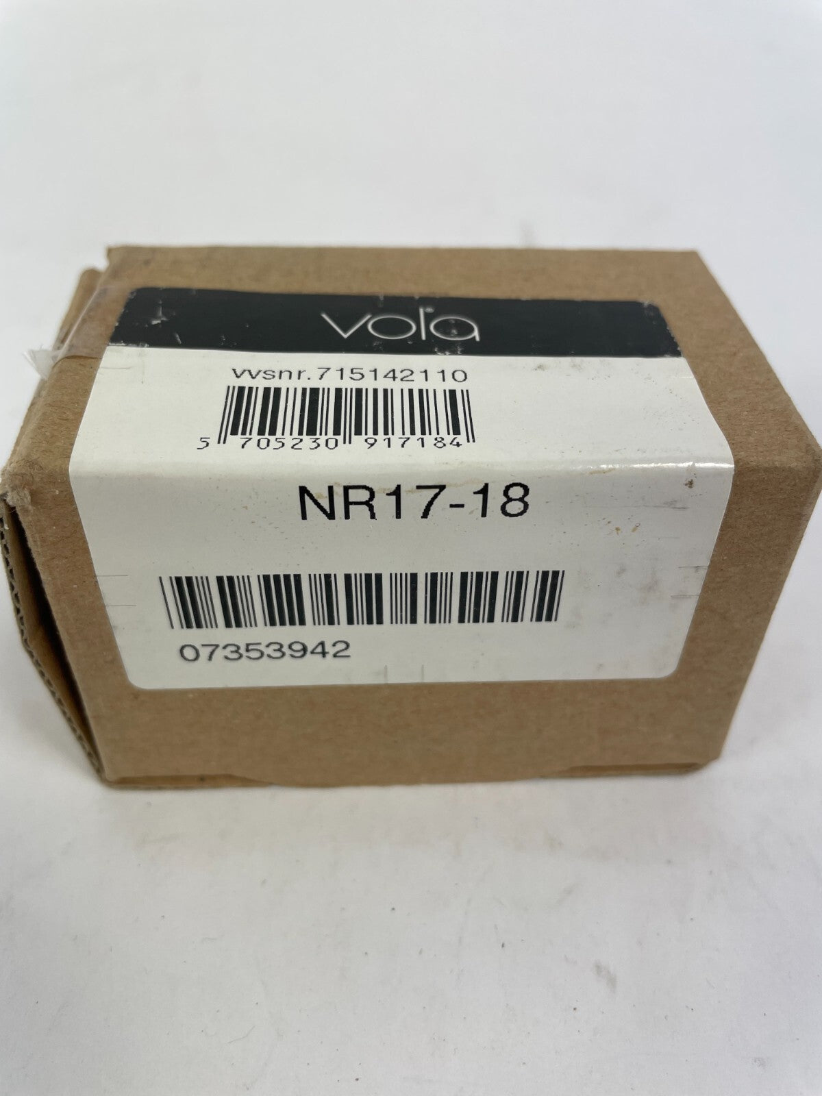 Vola Handle Volume/Stop NR17-18 Solid Brass
