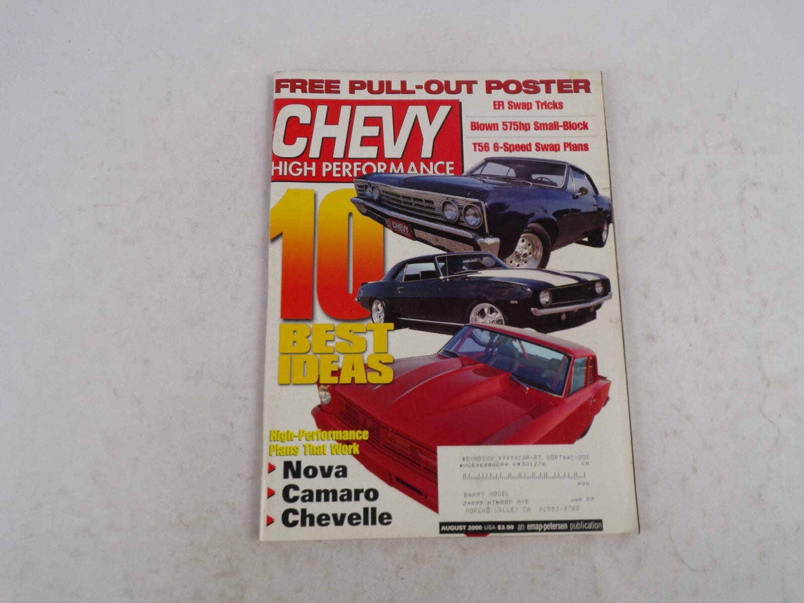 August 2000 Chevy High Performance Free Pull-Out Poster 10 Best Ideas Nova Camar