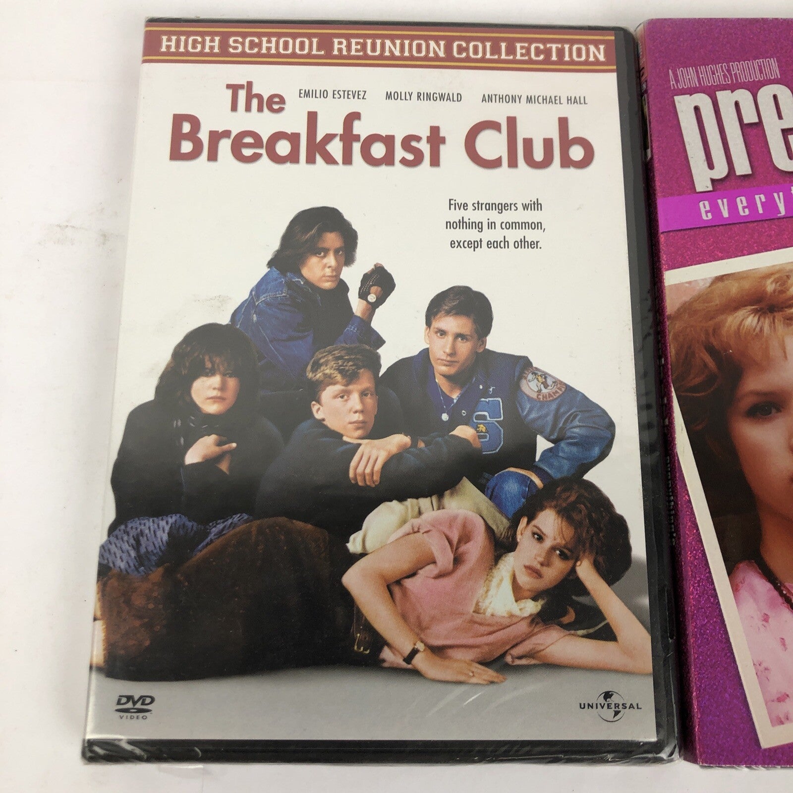 The Breakfast Club / Pretty In Pink (2 DVD Video Lot) Molly Ringwald Brand New