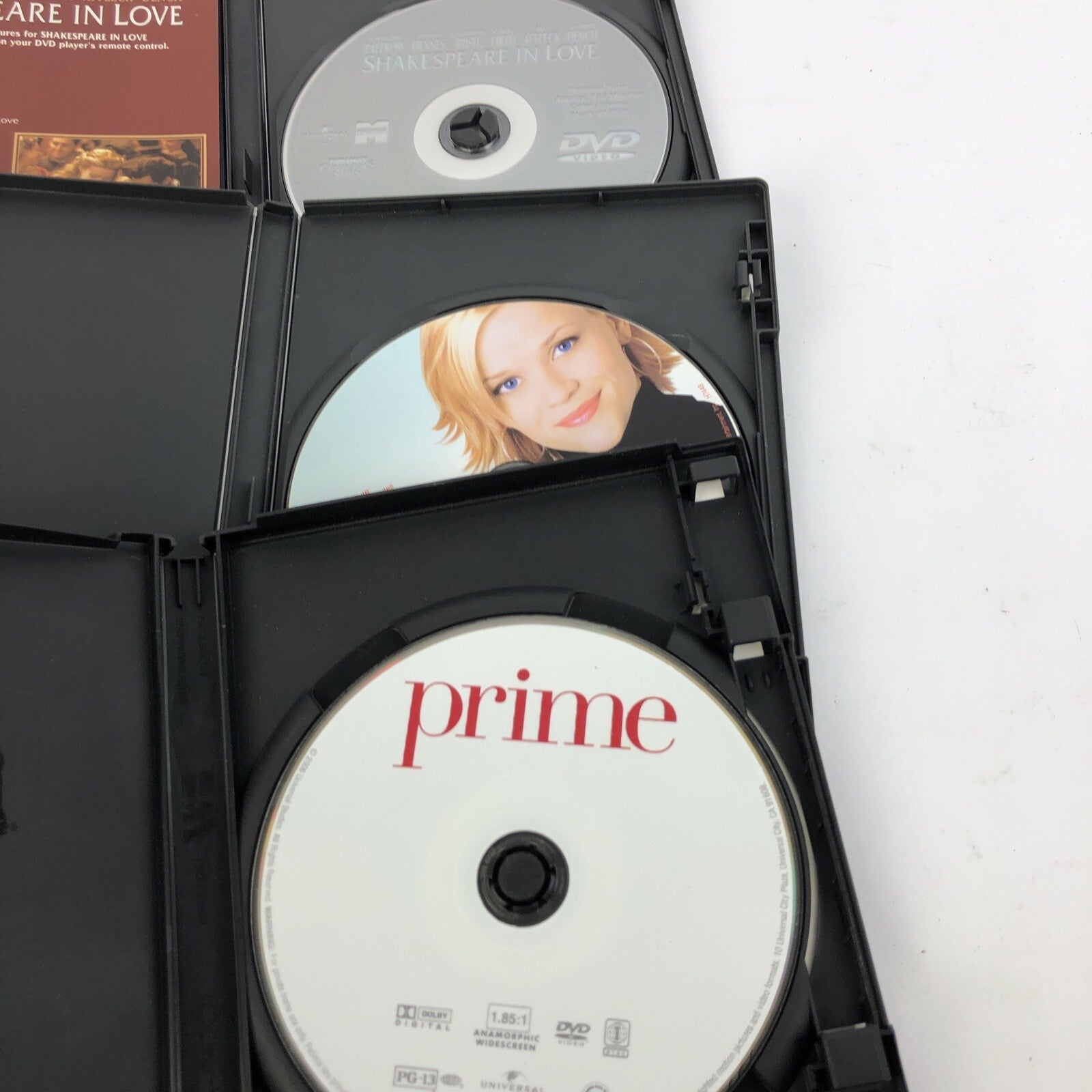 3 x Rom-Com Romantic Comedy Movies DVD - Sweet Home Alabama, Prime, Shakespeare