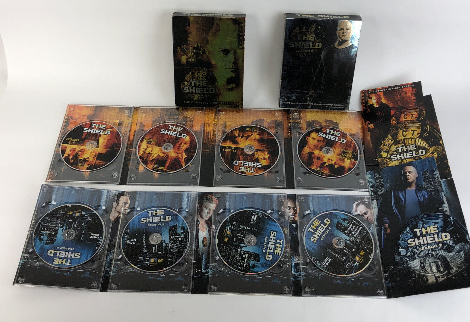 Shawn Ryan's " The Shield " Season 1 and 2 DVD Box Mint Discs Guaranteed