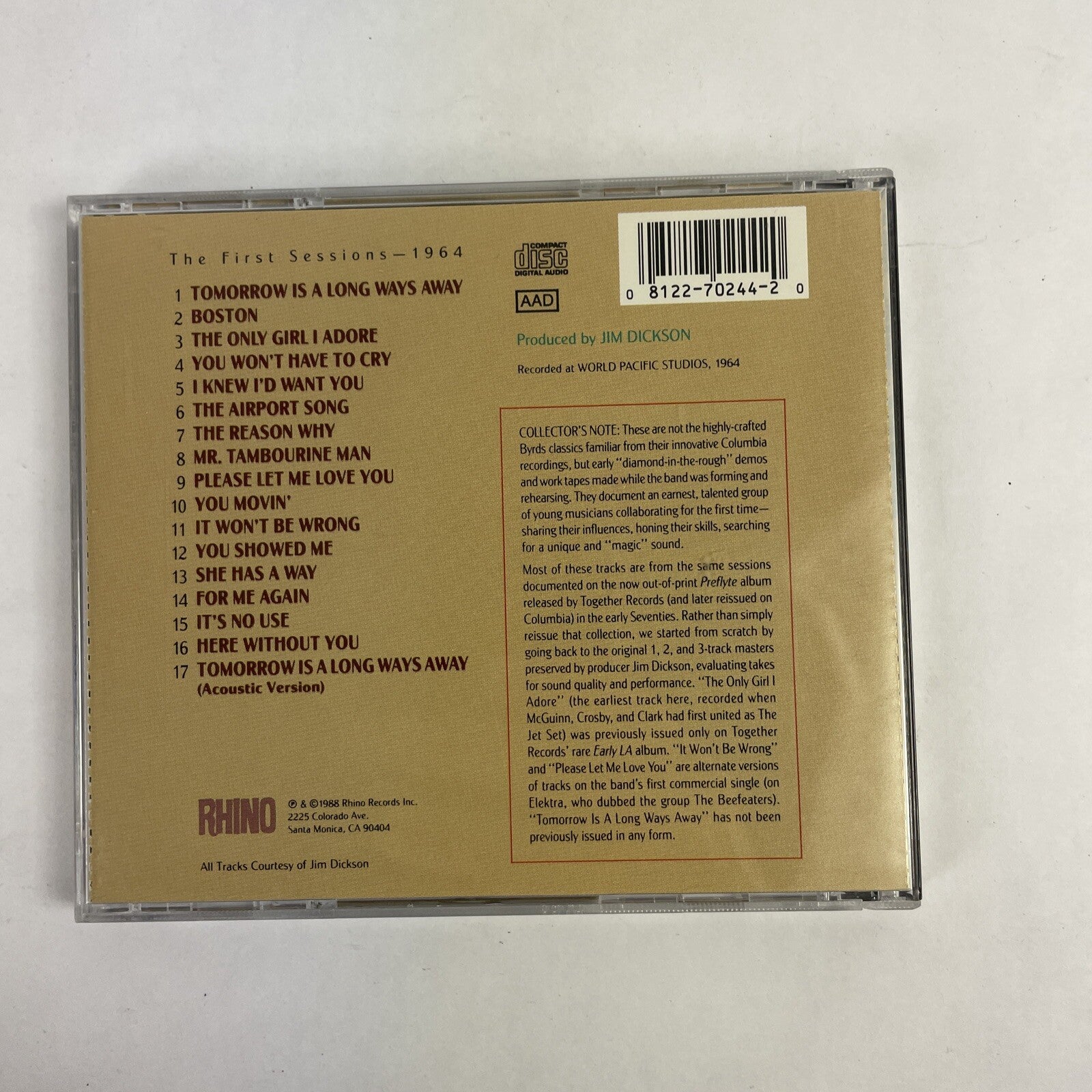 The Byrds - In the Beginning (CD, Rhino) #17