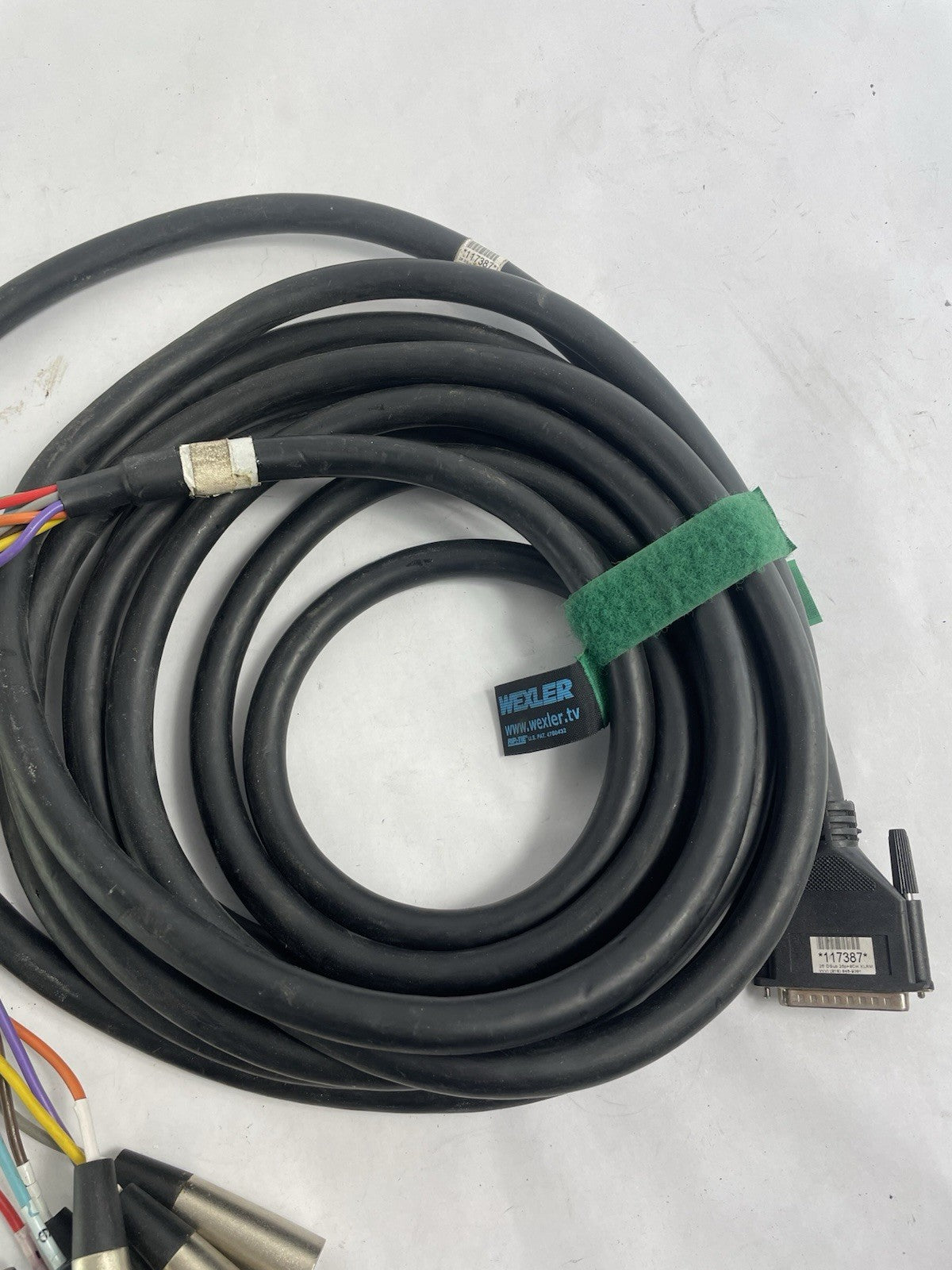 Wexler DB25 25-pin Analog D-Sub to 8 XLR3M Male Breakout Snake 25 ft 8 channel