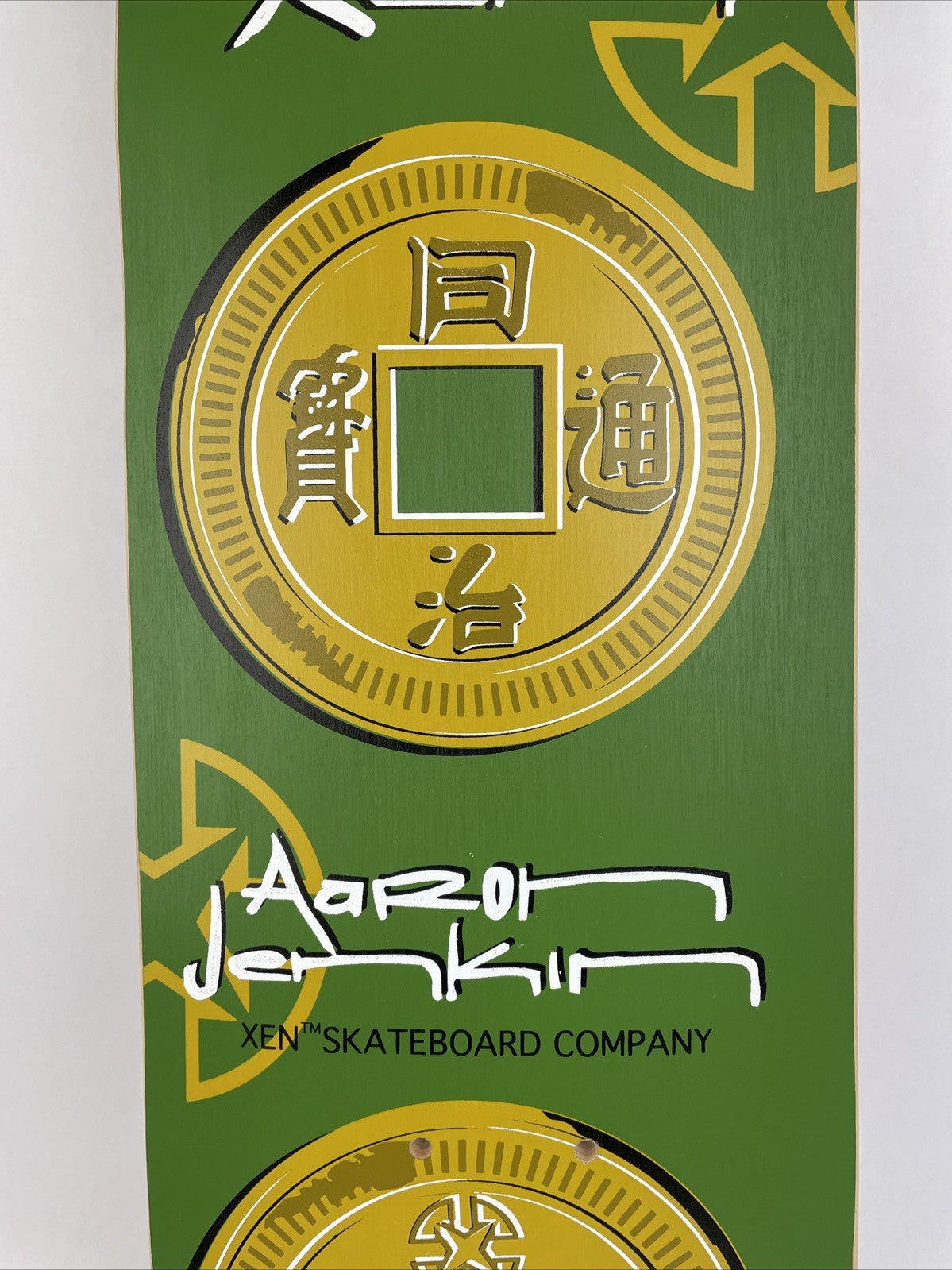 VINTAGE 1990 Aaron Jenkin Xen Skateboards Deck Screened - Andrew Mapstone