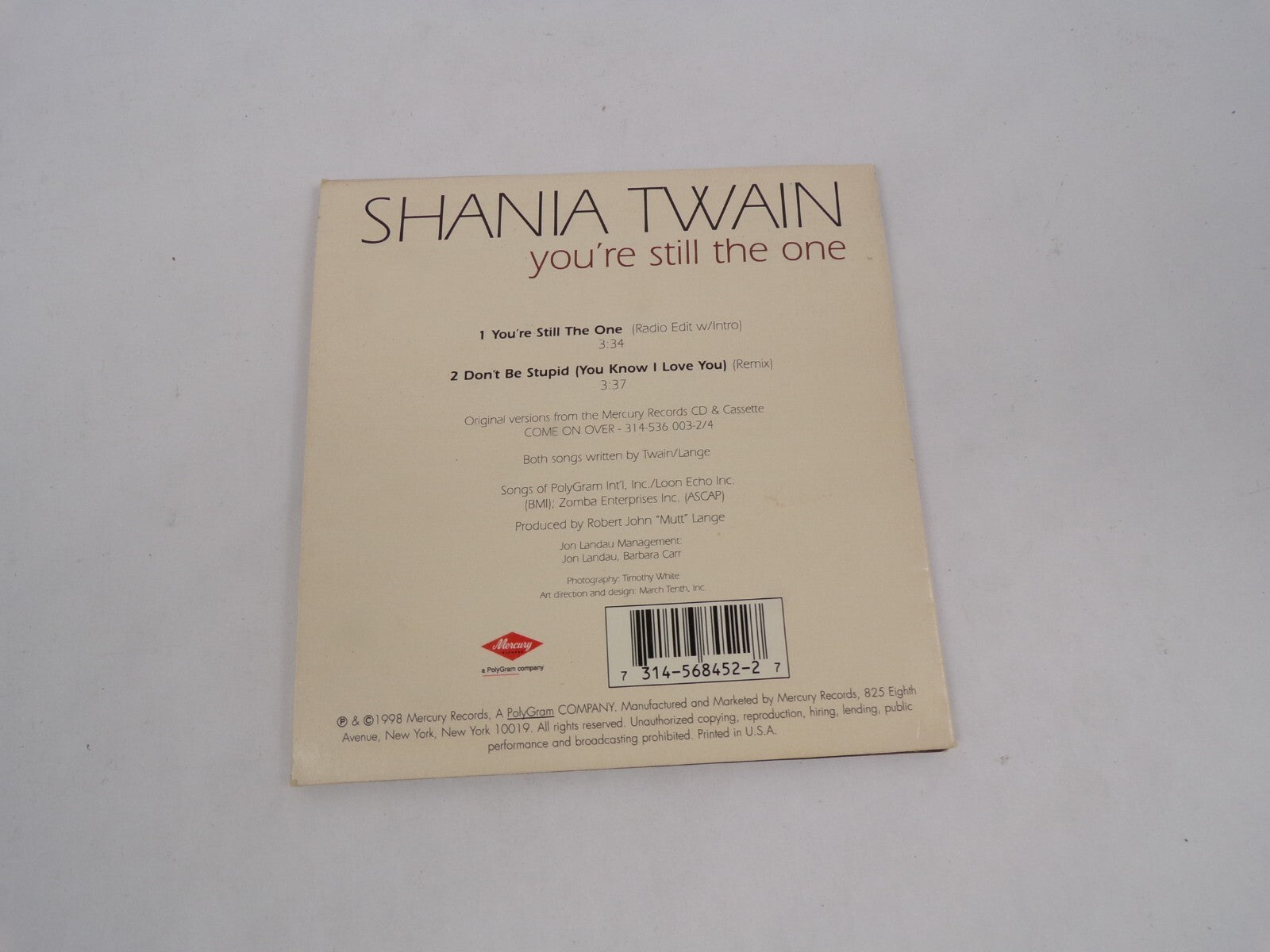 Shania Twain You're Still The One Don't Be Stupid CD#63