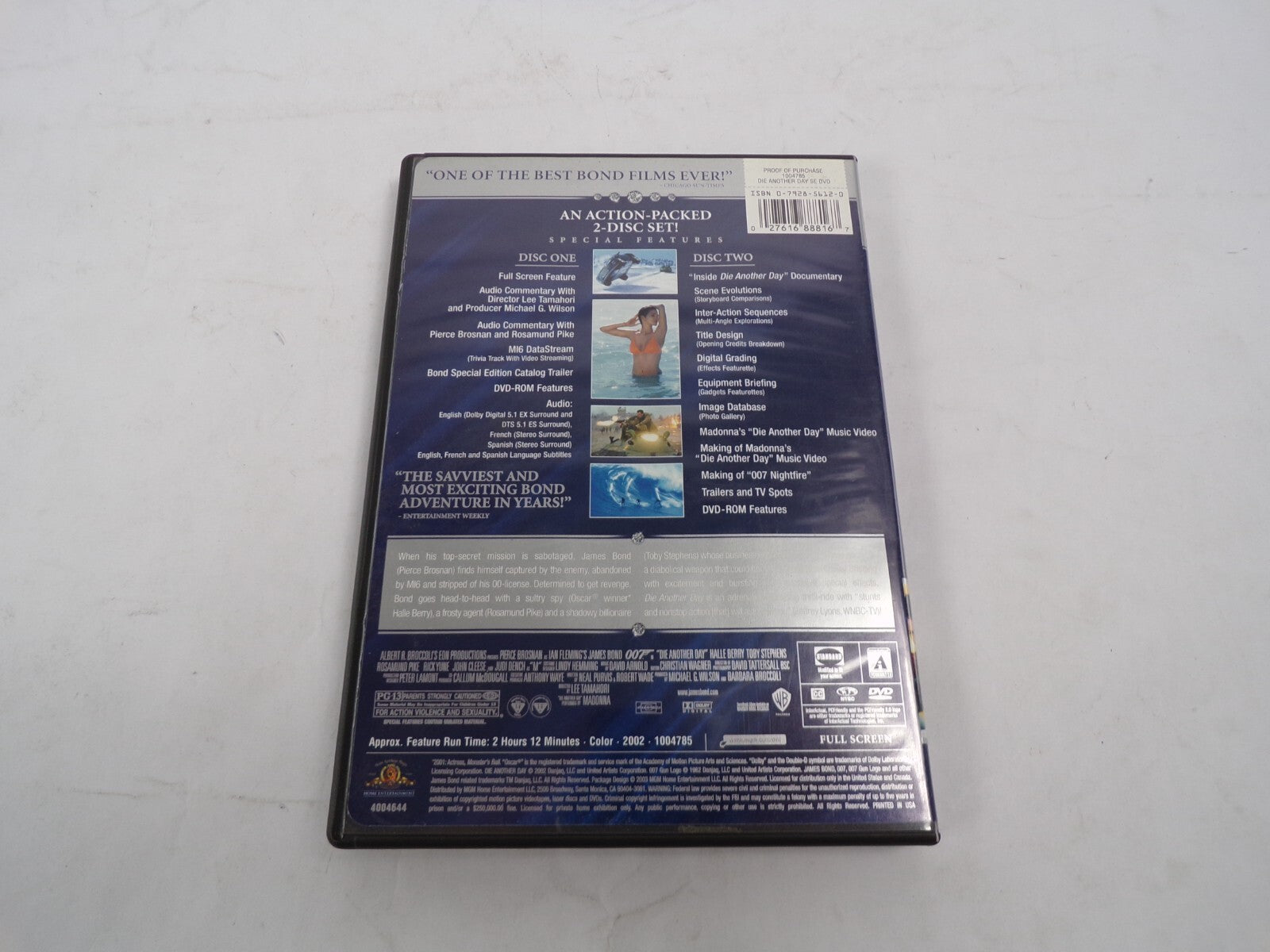 Die Another Day 007 Pierce Brosnan An Action Packed 2 Disc Set DVD Movies