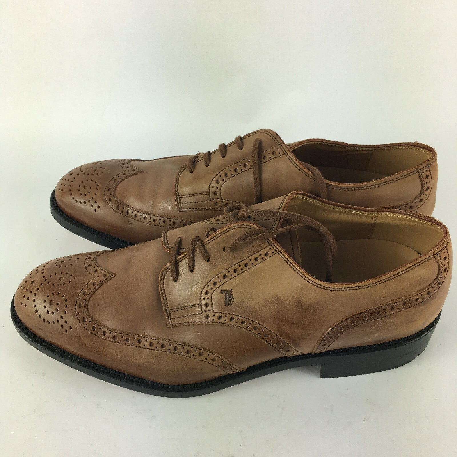 Genuine Tods's Italy Stylish Brogue Style Brown Shoes for Men Size 10½
