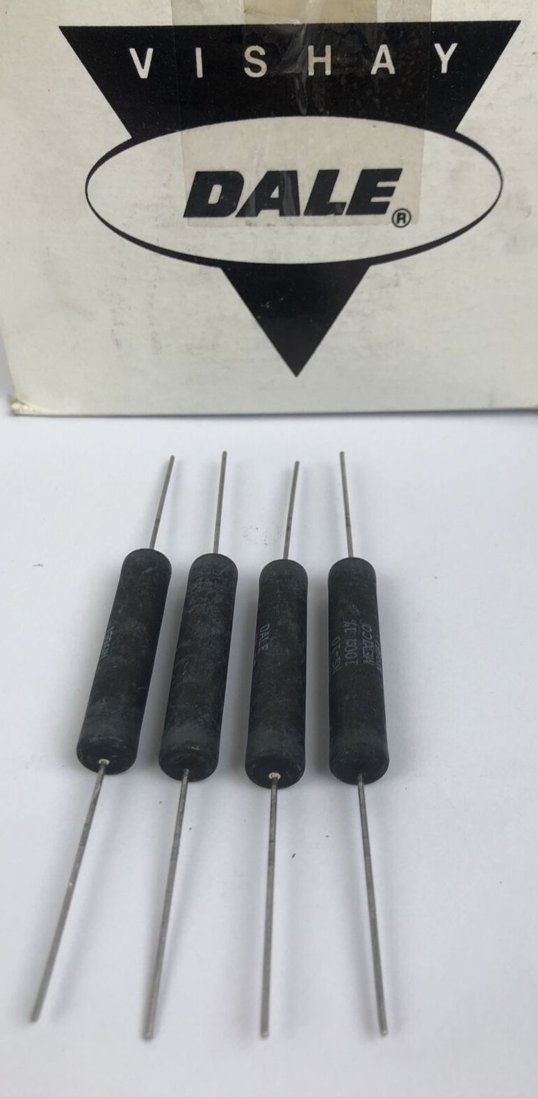 Lot of 4 x Vishay Dale NS-10 100 ohms 1% Wirewound Resistor (s) LOOK