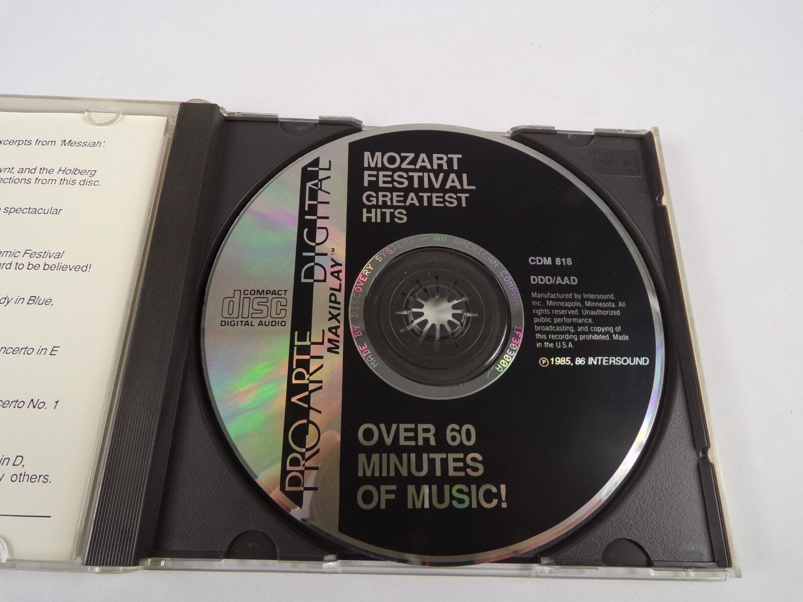 Mozart Festival Overture To The Magic Flute K.620 RoNdo In D, K. 184 CD#22