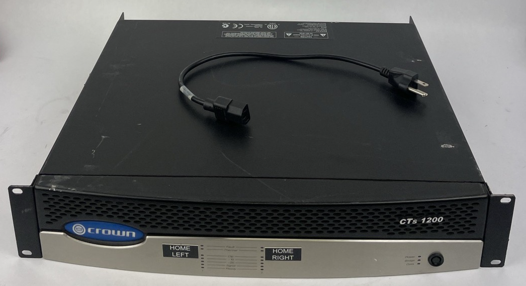 Crown Audio CTs 1200 Two-Channel Power Amplifier 120V-1000W 60HZ