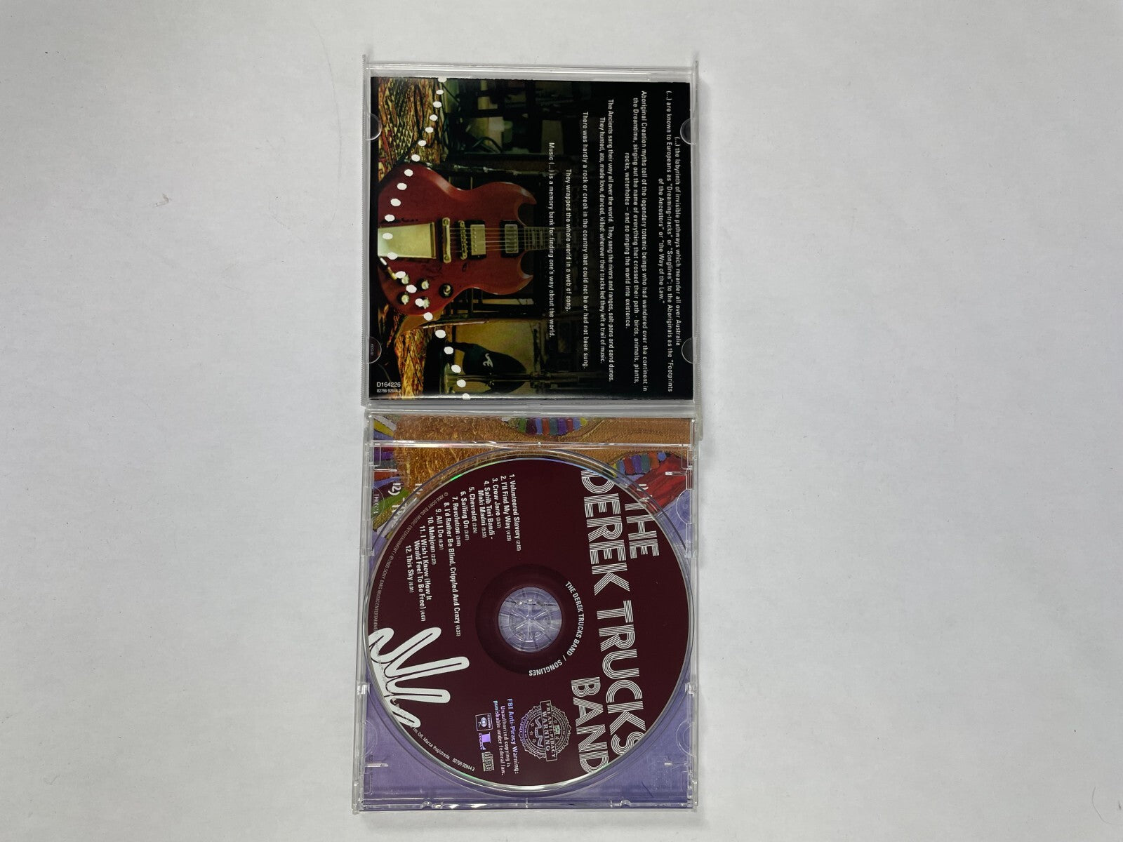 The Derek Trucks Band Songlines Voluteered Slavery I'll Find My Way Crow #S-T