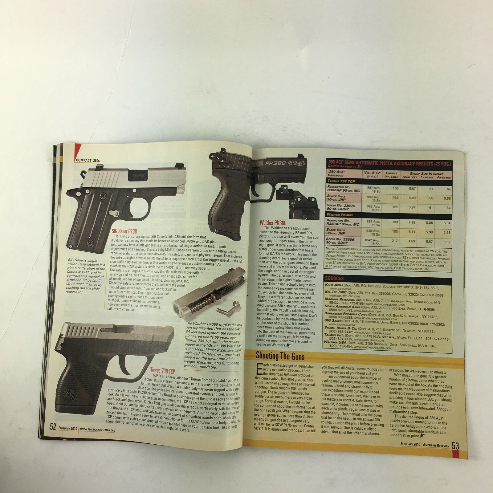 February 2010 American Rifleman Magazine 21st Century Style .300 ACP Pistols!