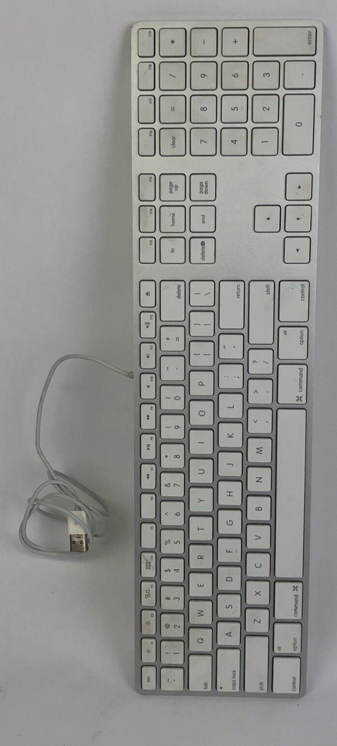 OEM Apple A1243 USB Wired Standard Keypad - White / Silver - 3