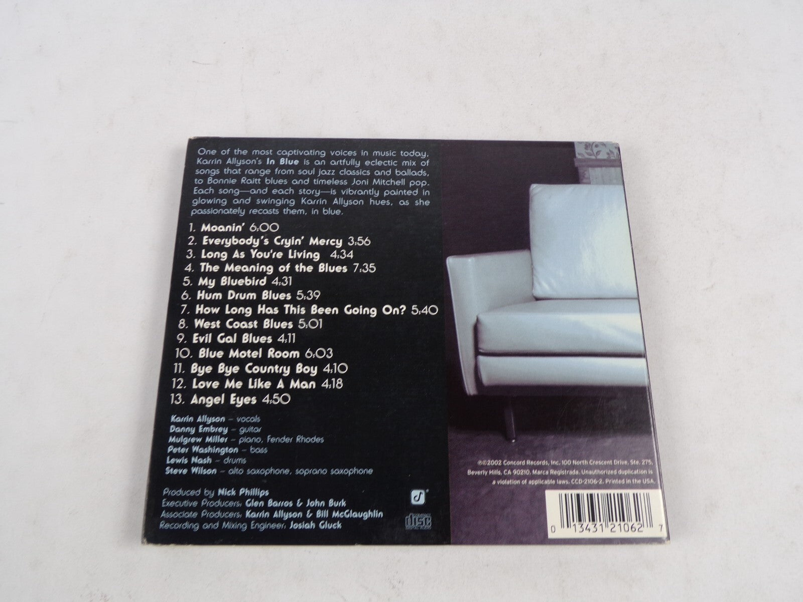 Karrin Allyson In Blue Moanin' Eerybody's Cryin' Mercy Long As You're LivinCD#58